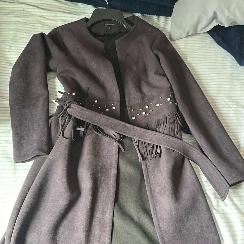HANDMADE COAT dark purple on SALE